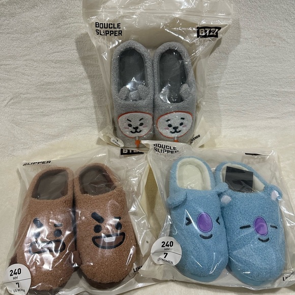 BT21 Line Friends Slippers RJ, Koya, Shooky (Sealed) - Picture 5 of 5